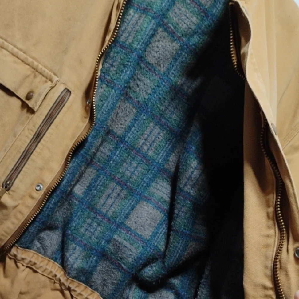 Carhartt Tan Men's Field Blanket Lined Duck Hunting Vtg Jacket (BX81) - Picture 7 of 11